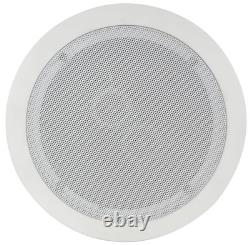 8x Haut-parleurs de plafond stéréo blancs pour cinéma surround TV 6,5 pouces 952.537