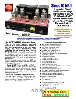 AMPLIFICATEUR INTÉGRÉ ICON AUDIO STEREO 60 MK III KT88 80+80 Watts Grade B