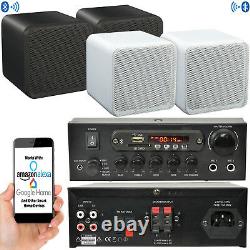 Amplificateur Bluetooth 110w & Kit Haut-parleur 80w Pour Bibliothèque Ampli Hifi Sans Fil Compact