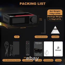 Amplificateur Bluetooth HIFI Ampapa D1 TPA3255 avec affichage VU, HPF, télécommande