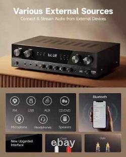 Amplificateur audio Donner MAMP5 440W récepteur stéréo maison 4 canaux Bluetooth