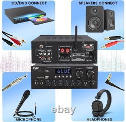 Amplificateur audio domestique Pyle, récepteur stéréo Bluetooth, système de son surround, Wi