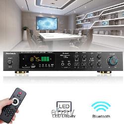 Amplificateur de puissance numérique 600W Bluetooth stéréo HiFi audio 5 canaux USB FM télécommande