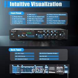 Amplificateur de puissance numérique 600W Bluetooth stéréo HiFi audio canal USB FM + télécommande