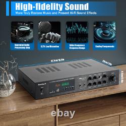 Amplificateur de puissance numérique 600W Bluetooth stéréo HiFi audio canal USB FM + télécommande