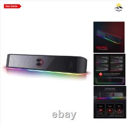 Barre de son Adiemus RGB avec éclairage dynamique et synchronisation audio haut-parleur 2.0 canaux
