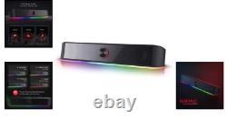 Barre de son Adiemus RGB avec éclairage dynamique et synchronisation audio haut-parleur 2.0 canaux