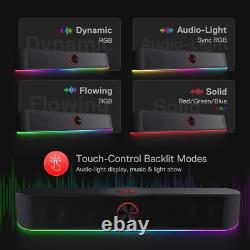 Barre de son Adiemus RGB avec éclairage dynamique et synchronisation audio haut-parleur 2.0 canaux