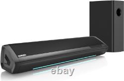 Barre de son Saiyin avec caisson de basses pour TV, barre de son TV de 17 pouces, son surround 2.1Ch