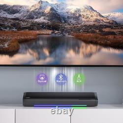 Barre de son Saiyin avec caisson de basses pour TV, barre de son TV de 17 pouces, son surround 2.1Ch