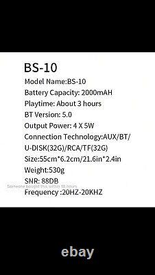 Barre de son stéréo pour téléviseur sans fil et filaire avec entrées TF USB RCA, pour home cinéma