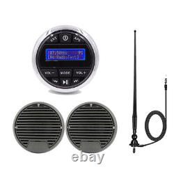 Bateau Dab+ Radio Marine Audio Bluetooth Récepteur Stéréo + 140w Haut-parleurs + Antenne