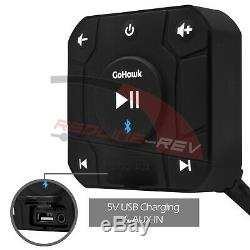 Bluetooth Étanche Atv Utv Rzr Polaris 4 Haut-parleurs Stéréo Système Audio Usb Aux