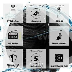 Bluetooth Étanche Atv Utv Rzr Polaris Stéréo 3 Haut-parleurs Du Système Audio Radio Fm