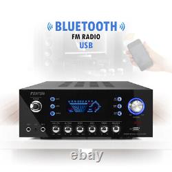 Bluetooth Home Audio Amplificateur Stéréo Hifi Usb Rca Aux Karaoke MIC Entrée 120w