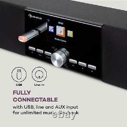 Bluetooth Sound Bar Stereo Haut-parleur Internet Dab+ Fm Radio Usb Remote 55w Noir