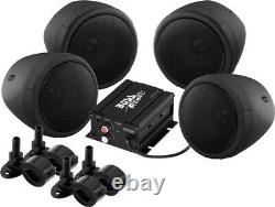Boss Audio Mcbk470b Moto Vtt Bluetooth Haut-parleurs Amp 1000 Watt Stéréo