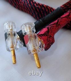 Câbles de haut-parleur Cottonmouth de la série Signature de Snake River Audio en paire stéréo de 2 m