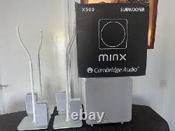 Cambridge Audio Minx X500 Subwoofer + Minx 22 Haut-parleurs Blanc Immaculé