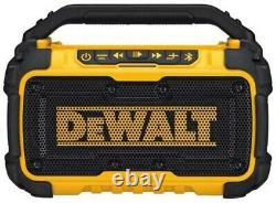 Dewalt Corded Cordless Dual Speakers 100 Ft Bluetooth Stereo Sound 20v Poignée