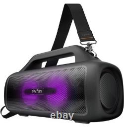EarFun UBOOM X Haut-parleur Bluetooth Portable, son stéréo 80W, basses puissantes