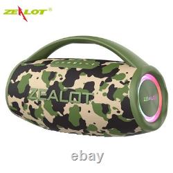 Enceinte BT sans fil stéréo avec son puissant de 80W et lumières colorées