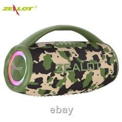 Enceinte BT sans fil stéréo avec son puissant de 80W et lumières colorées