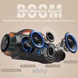 Enceinte Bluetooth Extreme Boom Pro avec son stéréo de 100W, basses riches, étanchéité IPX6