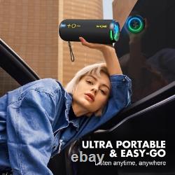 Enceinte Bluetooth Hi-Fi Portable, Étanche, Son 360°, Basses Profondes, 40W