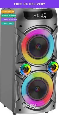 Enceinte Bluetooth portable TYOTY 100W appairage TWS son stéréo puissant noire neuve