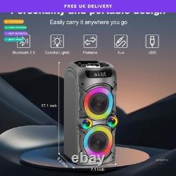 Enceinte Bluetooth portable TYOTY 100W appairage TWS son stéréo puissant noire neuve