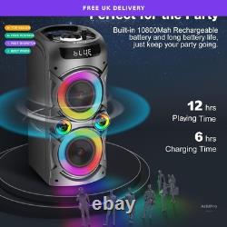 Enceinte Bluetooth portable TYOTY 100W appairage TWS son stéréo puissant noire neuve