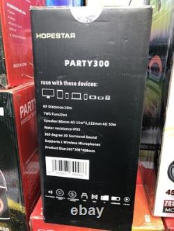 Enceinte Bluetooth sans fil portable et puissante avec son stéréo, double microphone