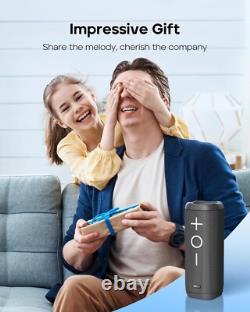 Enceinte sans fil TWS avec son surround immersif 360°, étanche et égaliseur personnalisé