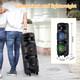 Enceinte Sans Fil Portable &agrave; Double Woofer De 8", Avec Lumi&egrave;re Led, Micro Et Son St&eacute;r&eacute;o Avec Basses