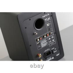 Enceintes actives Bluetooth Kanto Audio TUK paire noire mate alimentées pour bibliothèque