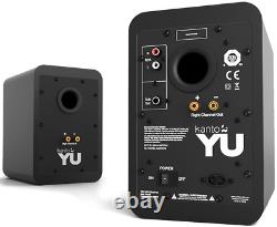 Enceintes actives Kanto Audio Yu alimentées PAIR 70w de bureau étagère noires
