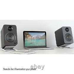 Enceintes actives Kanto Audio Yu alimentées PAIR 70w de bureau étagère noires