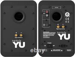 Enceintes actives Kanto Audio Yu alimentées PAIR 70w de bureau étagère noires