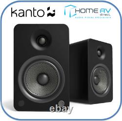 Enceintes bibliothèque actives à alimentation Kanto Audio YU6, noir mat