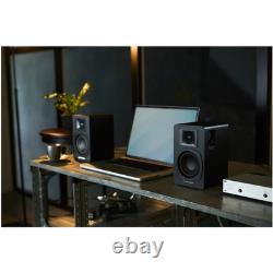 Enceintes de bibliothèque alimentées Audio Technica AT-SP3X avec Bluetooth noires