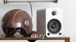 Enceintes de bureau actives Kanto Audio YU4 à alimentation, finition blanche mate