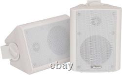 Enceintes stéréo 2x 90w 5,25 pouces blanc son surround bibliothèque bc5-W 100.904 B1