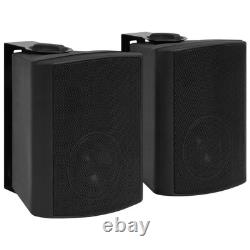 Enceintes stéréo murales Audio debout 2 pcs Noires 100 W vidaXL