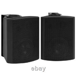 Enceintes stéréo murales Audio debout 2 pcs Noires 100 W vidaXL
