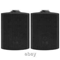 Enceintes stéréo murales Audio debout 2 pcs Noires 100 W vidaXL