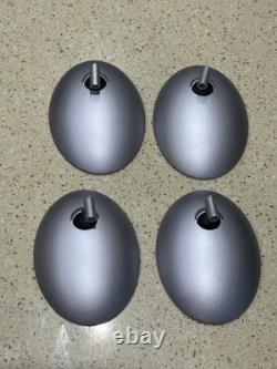 Enceintes surround KEF HTS2001 Egg x 5, 4 pieds hauts, câbles, manuels, boîte