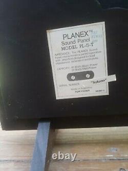 Fisher Planex Sound Panel Des Années 1960 Haut-parleurs Muraux Stéréo En Excellente Position De Travail
