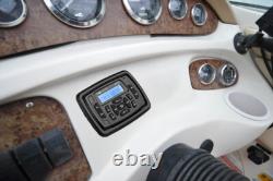 GUZARE Stéréo radio Bluetooth étanche pour bateau + haut-parleurs 4 pouces + câble USB
