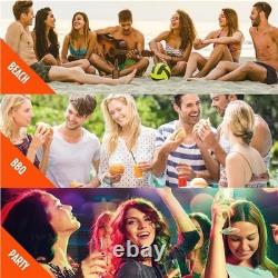 Haut-parleur Bluetooth Boombox avec lumières LED changeantes de couleur et son stéréo